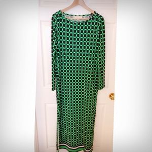 MICHAEL Michael Kors Green Print Maxi Dress